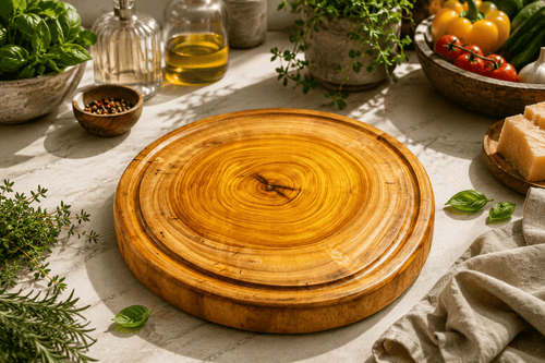 Jackfruit Wood Round Chopping Board | 11 Inch - KathValo