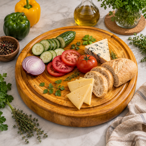 Jackfruit Wood Round Chopping Board | 11 Inch - KathValo