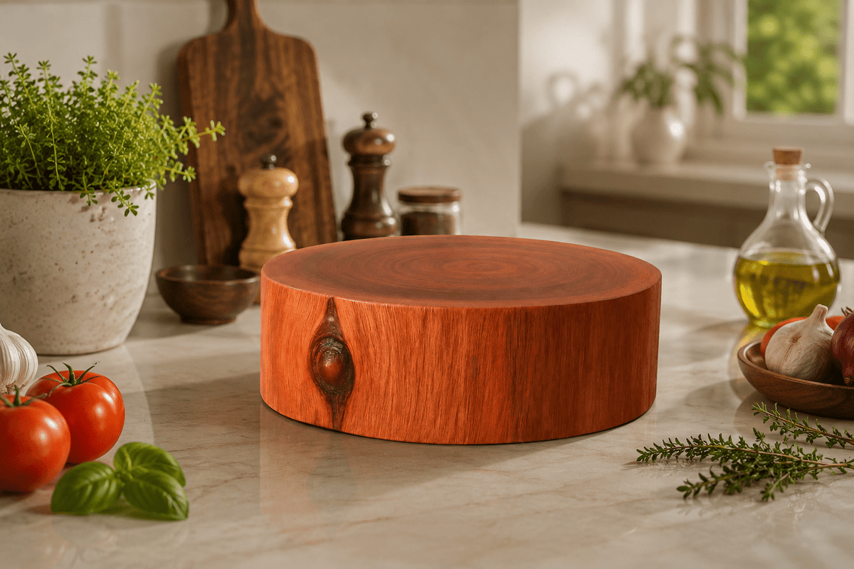 Babla Wood Round Chopping Board | 9 Inch - KathValo