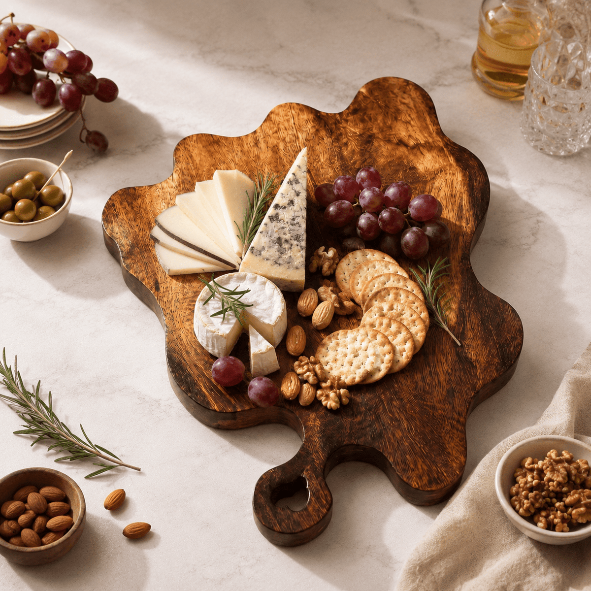 KathValo Premium Babla Wood Chopping Board for Kitchen | Extra Large 19 × 16 Inch | 1 Inch Thick | Handmade Cutting & Serving Board - KathValo
