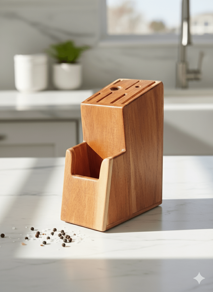 Wooden Knife Holder for Kitchen | Cutlery Organiser - KathValo