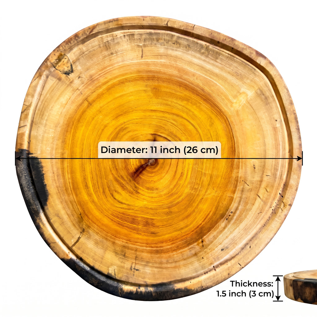 Jackfruit Wood Round Chopping Board | 11 Inch - KathValo