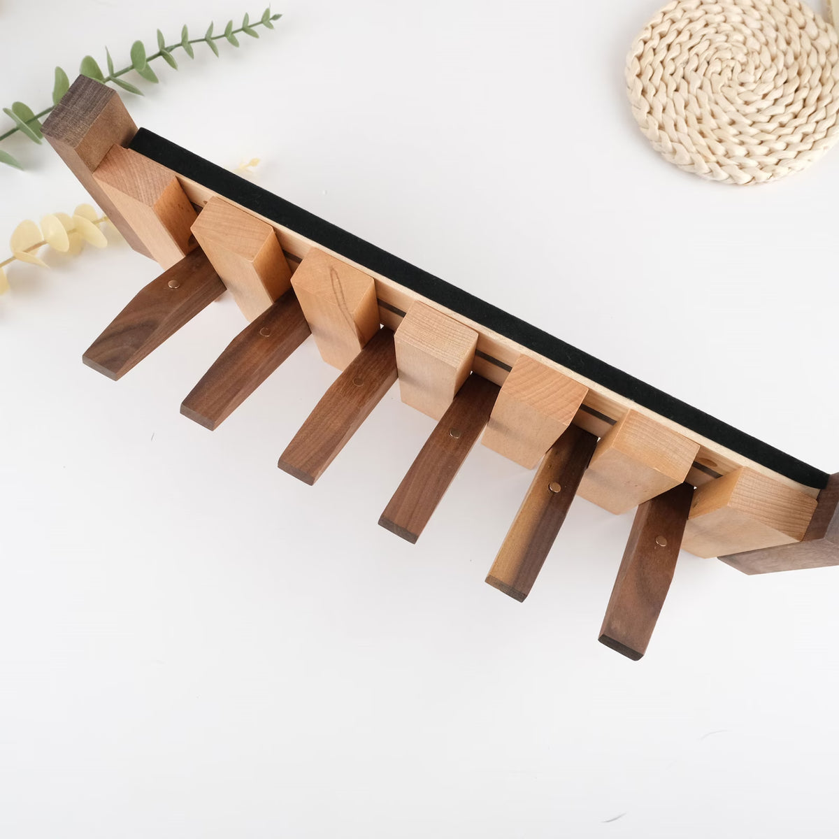 Sturdy wooden coat and key holder for home