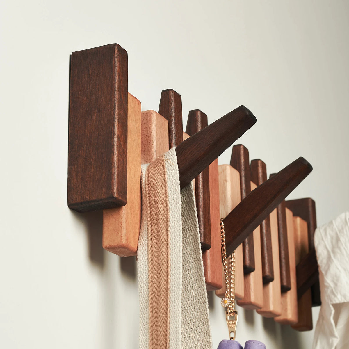 Premium Solid Wood Piano Wall Hook Rack - KathValo
