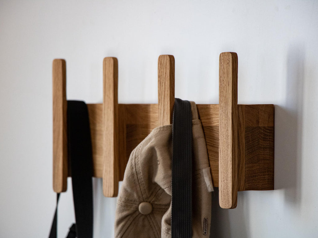 Minimalist Scandinavian wooden wall hook