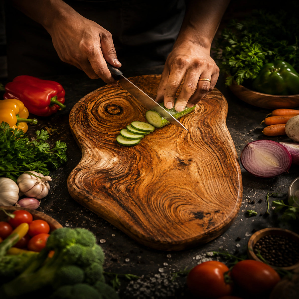 Thick Solid Babla Wood Kitchen Cutting Board
